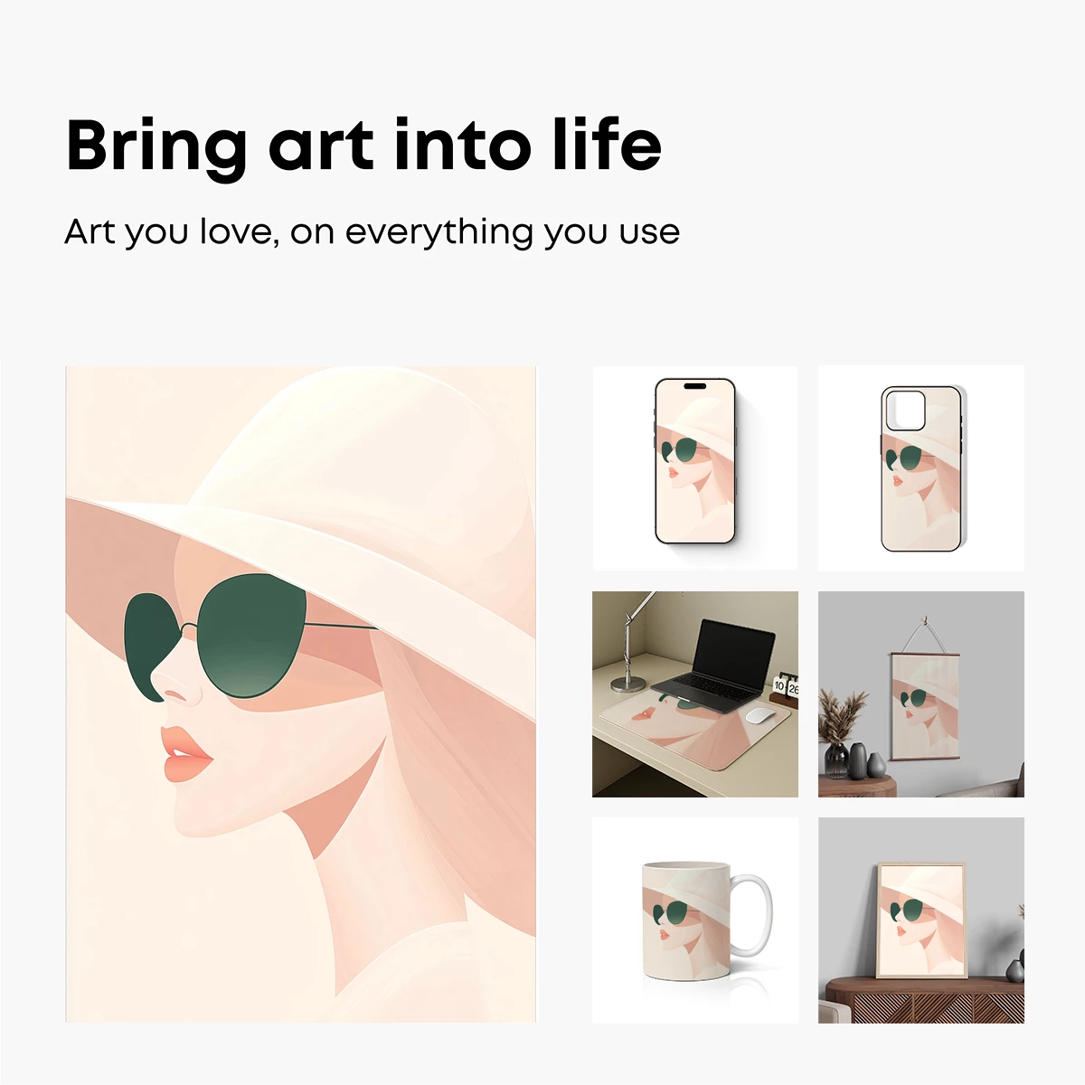 Elegant Sunlit Profile: Modern Minimalist Artistry - Image 2