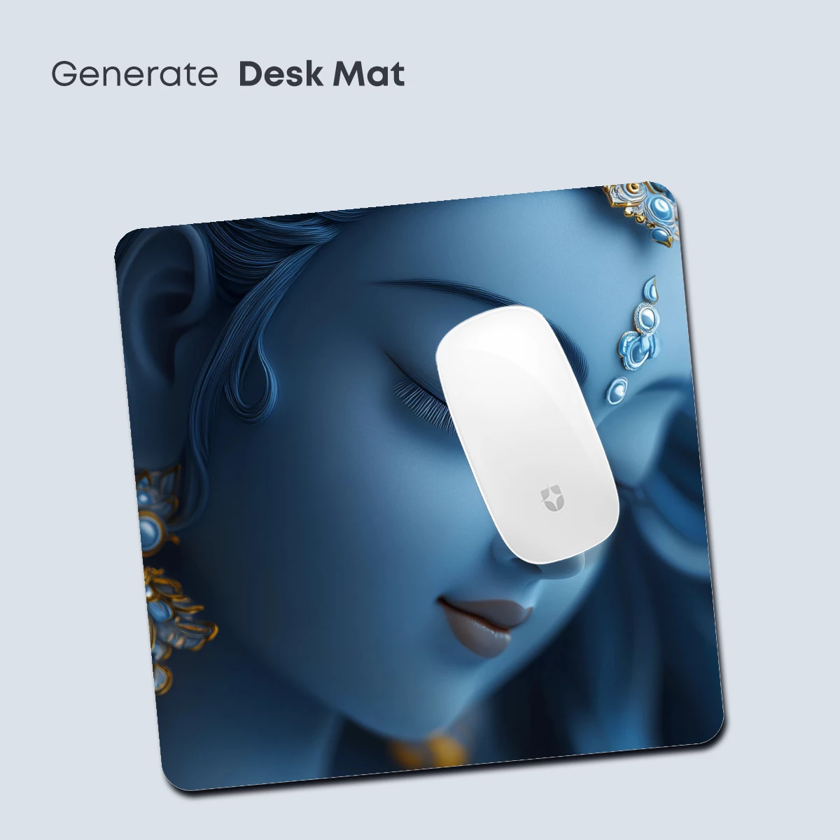 Ethereal Blue Serenity: Divine Feminine Artistry - Image 4