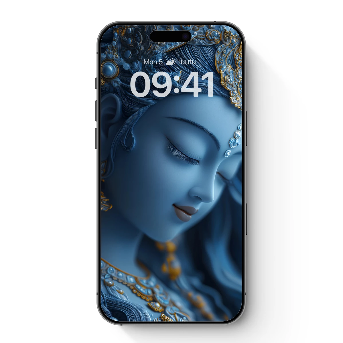 Ethereal Blue Serenity: Divine Feminine Artistry