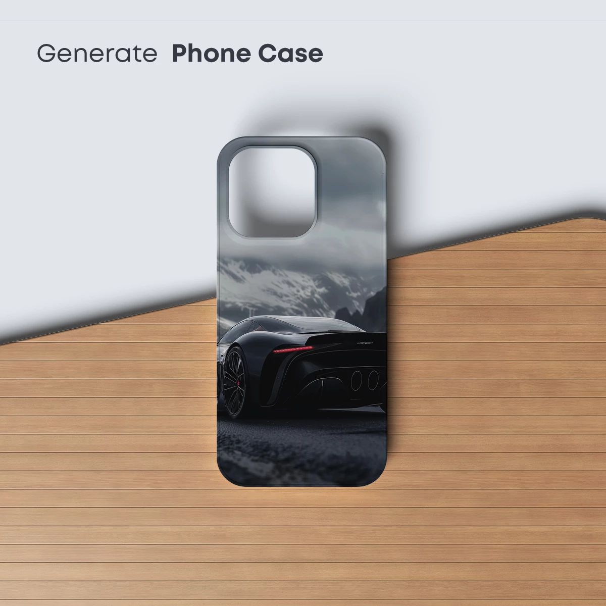 Eclipse in Motion: Futuristic Supercar Against Snowy Peaks - Image 3