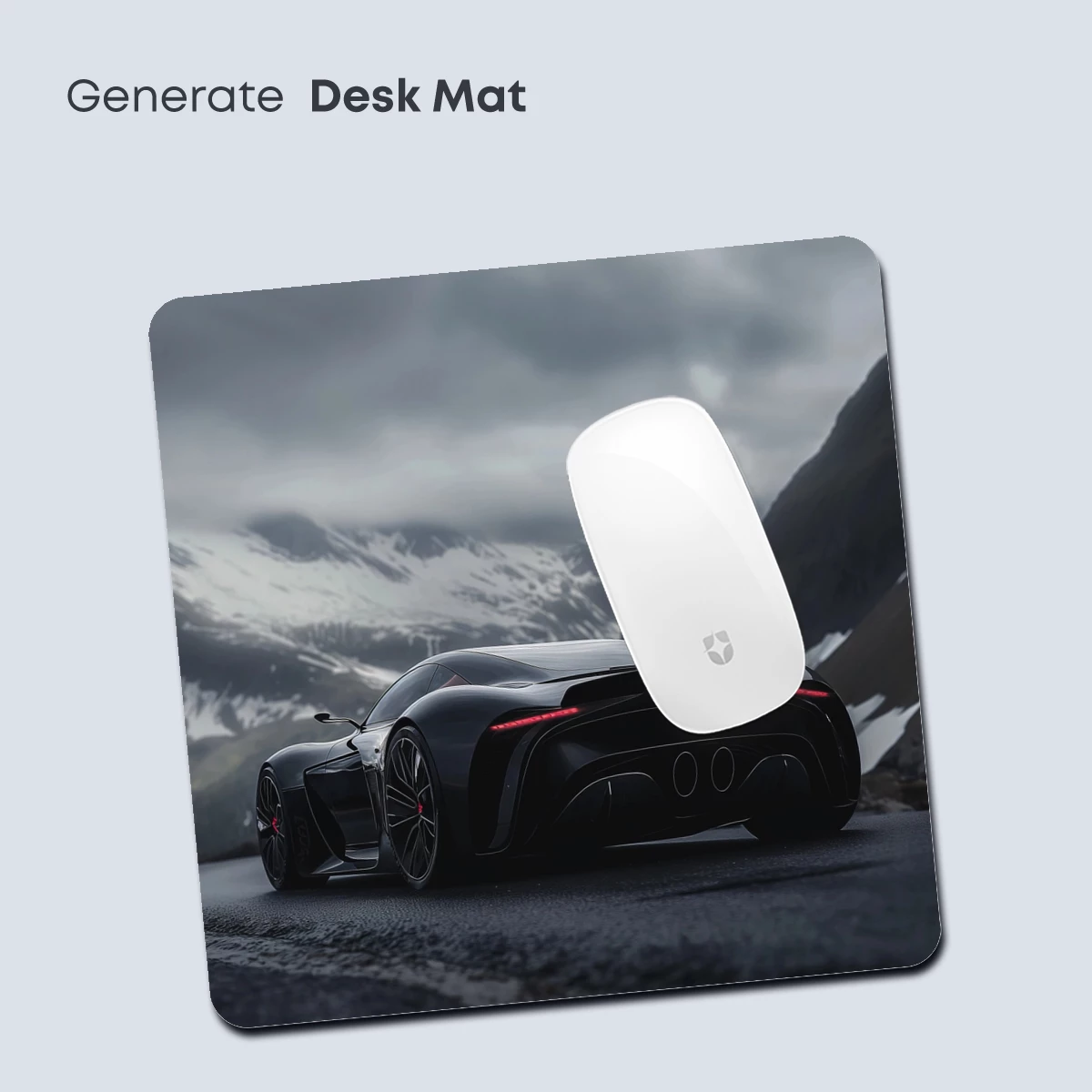 Eclipse in Motion: Futuristic Supercar Against Snowy Peaks - Image 4