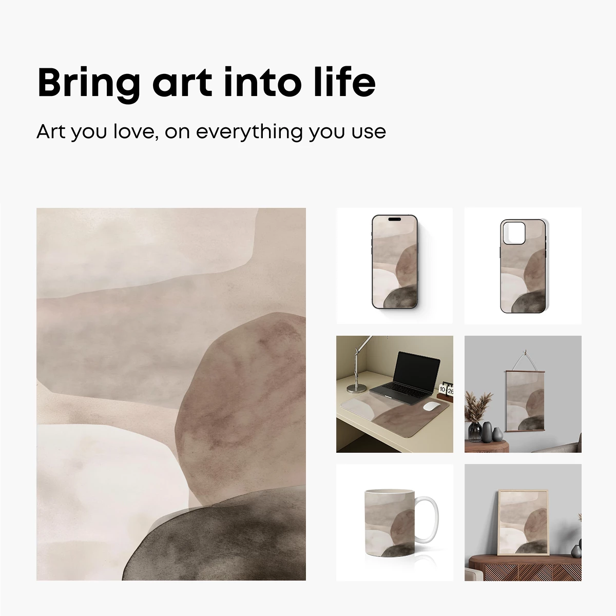 Abstract Terrain Odyssey: Earthy Tones and Organic Shapes - Image 2