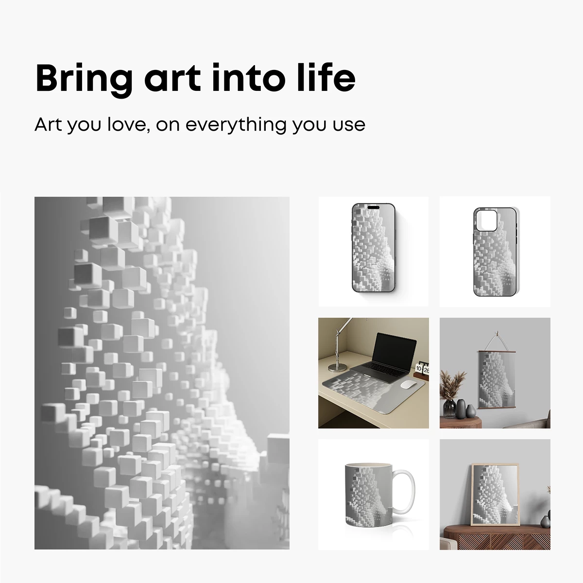 Geometric Cascade: A Symphony of Cubes