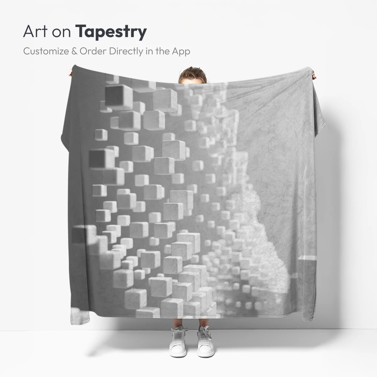 Geometric Cascade: A Symphony of Cubes - Image 4