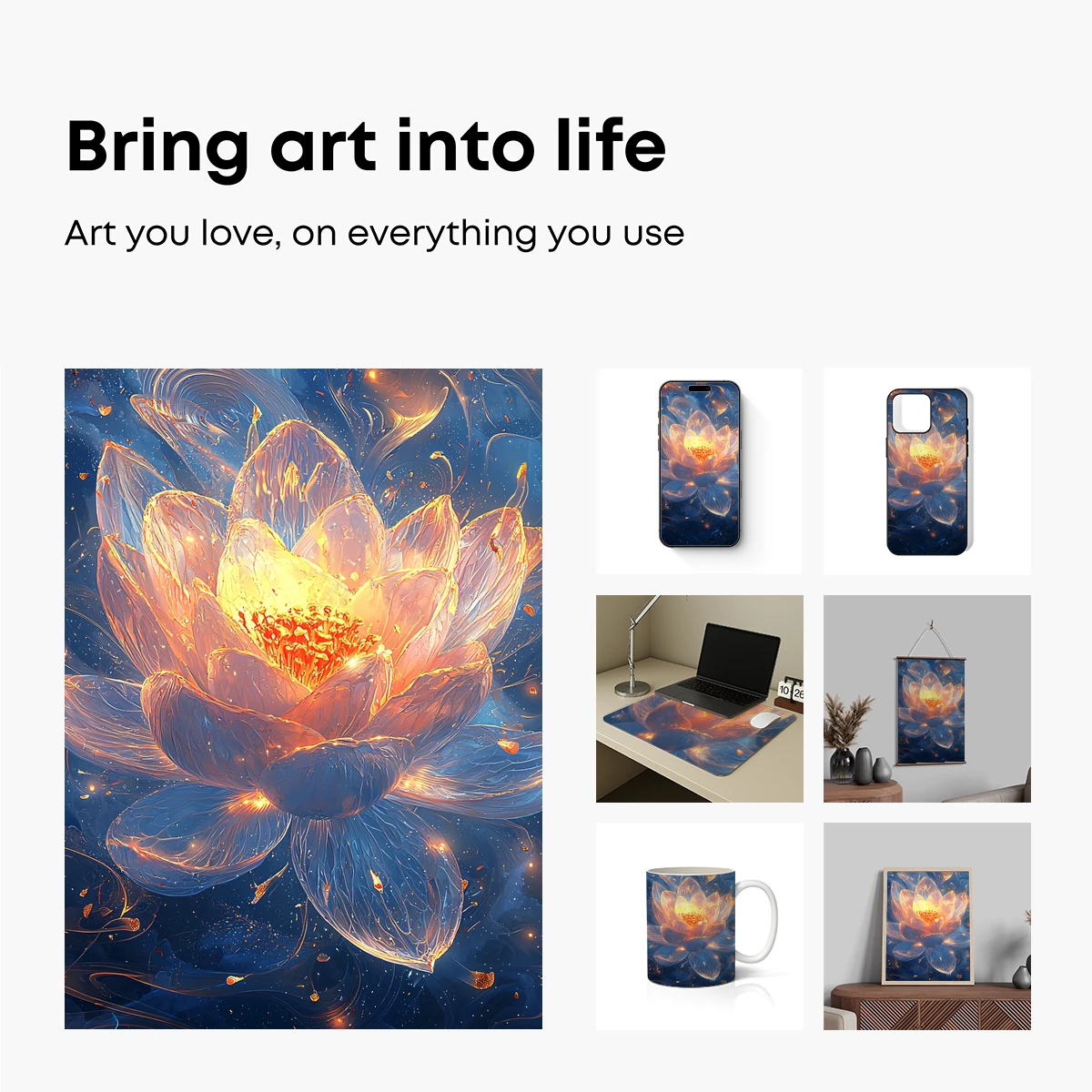 Ethereal Lotus Bloom: Radiant Floral Artistry - Image 2