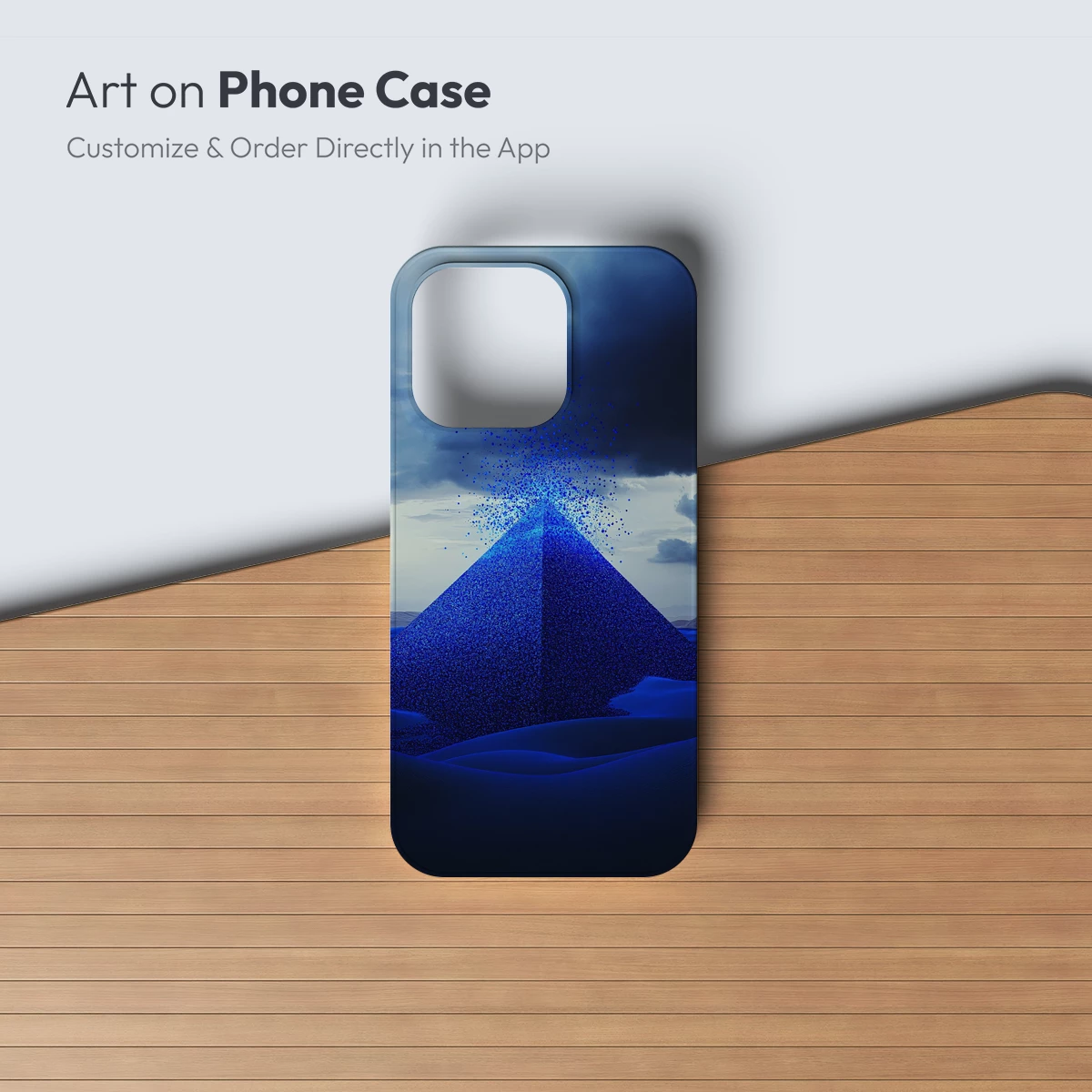 Blue Pyramidal Eruption in Desert Sands - Image 3