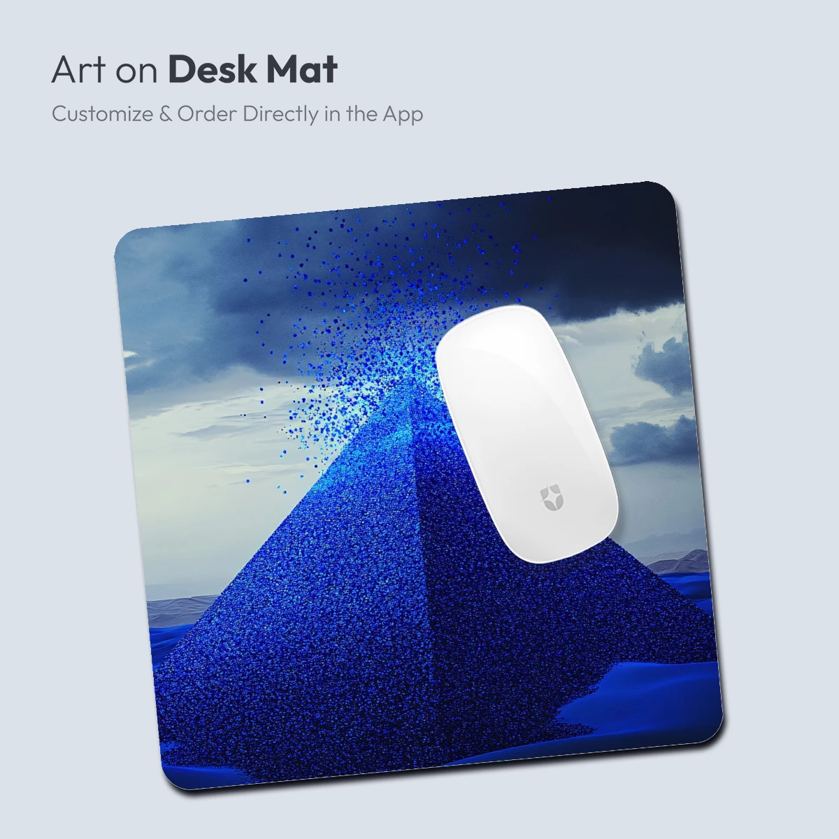 Blue Pyramidal Eruption in Desert Sands - Image 4