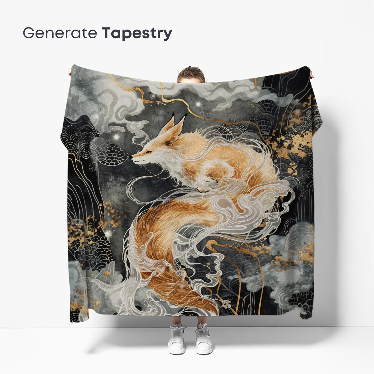 Ethereal Fox in Clouds: Fusion of Myth and Art - Image 5