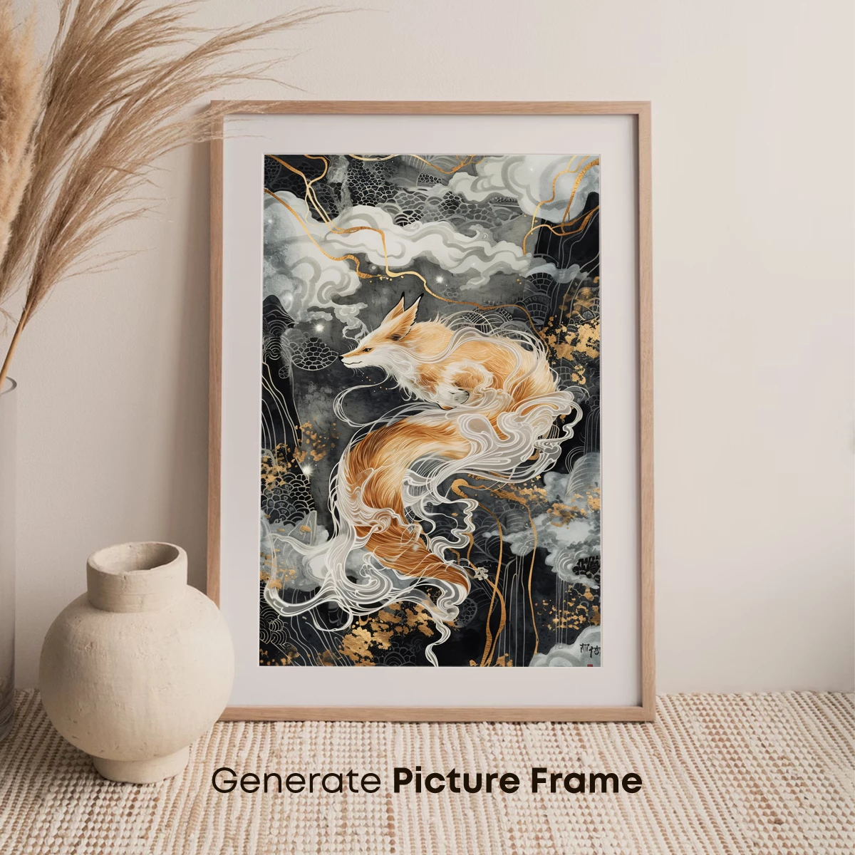 Ethereal Fox in Clouds: Fusion of Myth and Art - Image 7