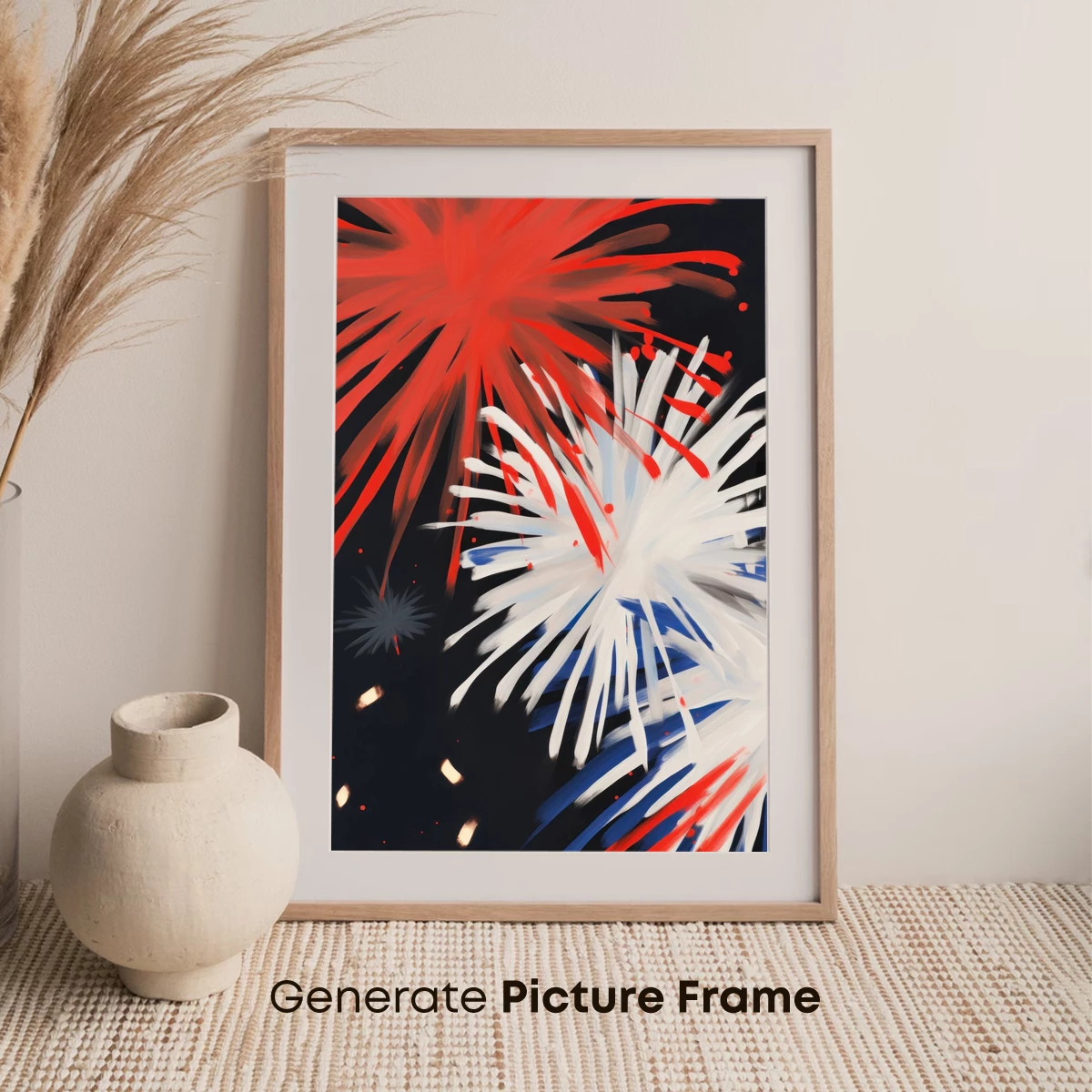 Explosive Canvas: Abstract Fireworks Symphony - Image 7
