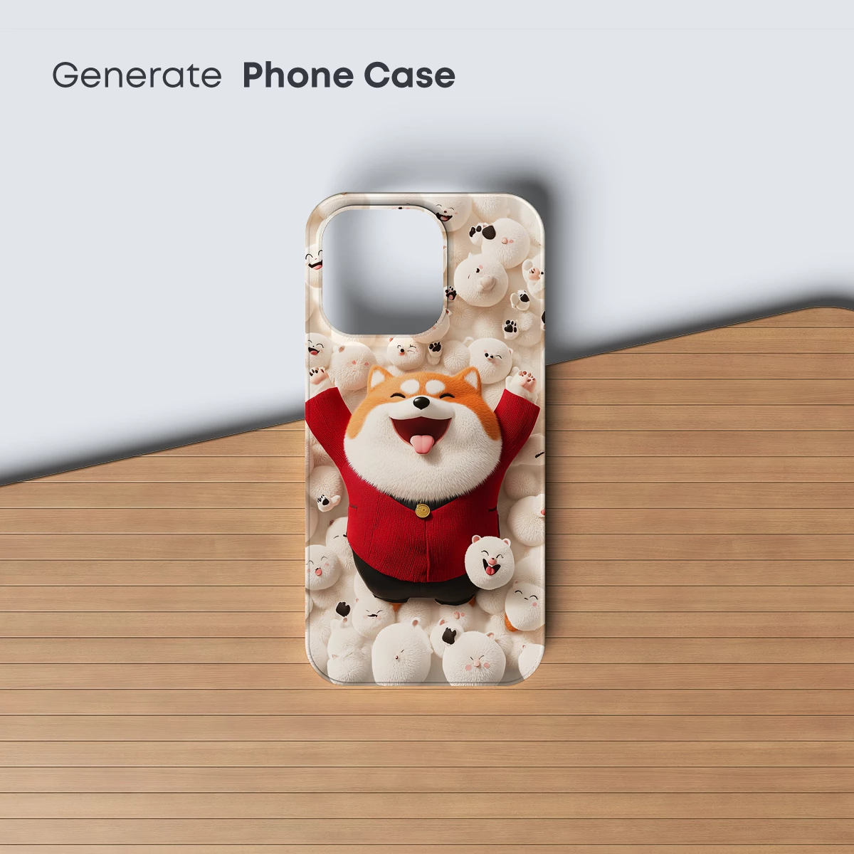 Joyful Shiba in a Sea of Fluffy Friends - Image 3