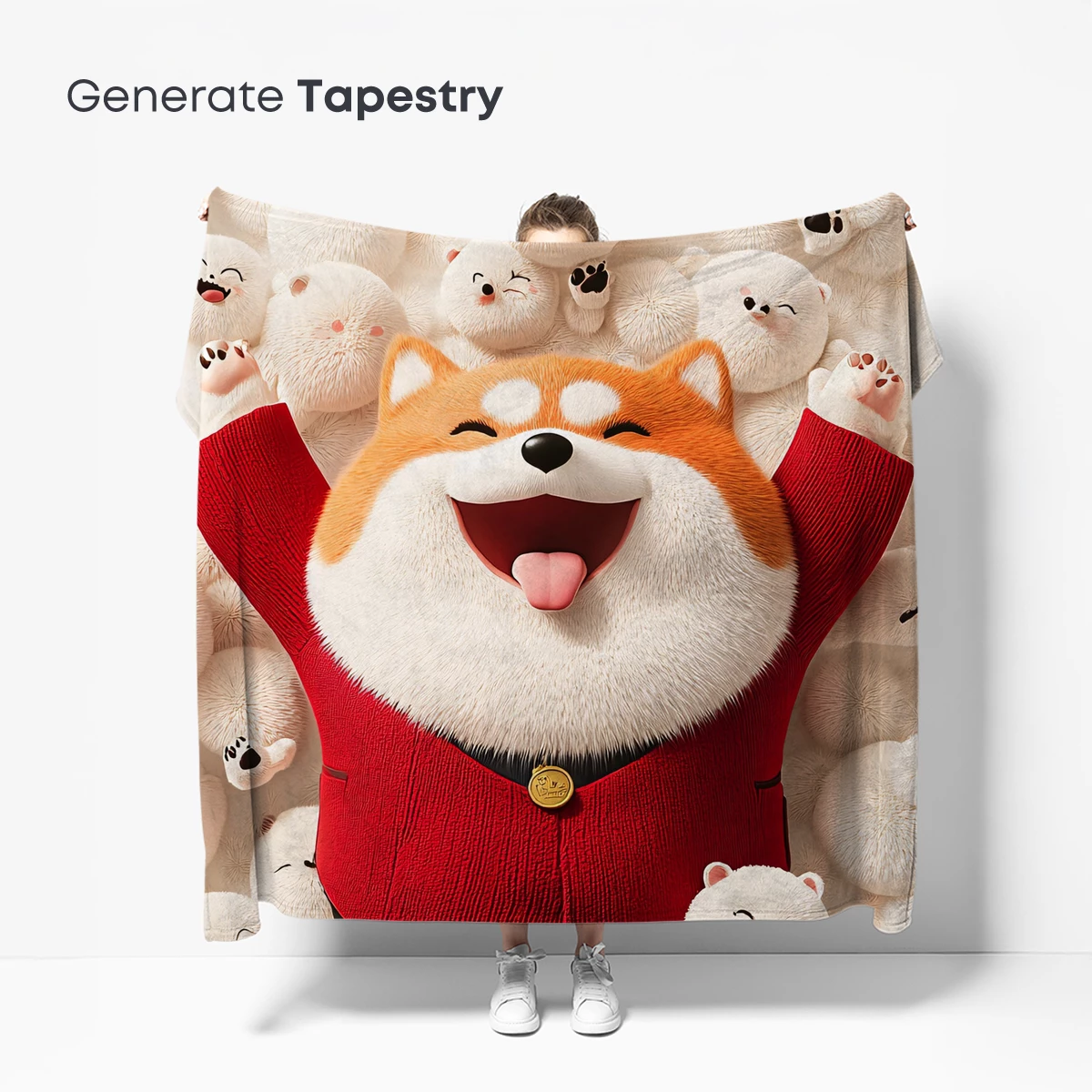 Joyful Shiba in a Sea of Fluffy Friends - Image 5