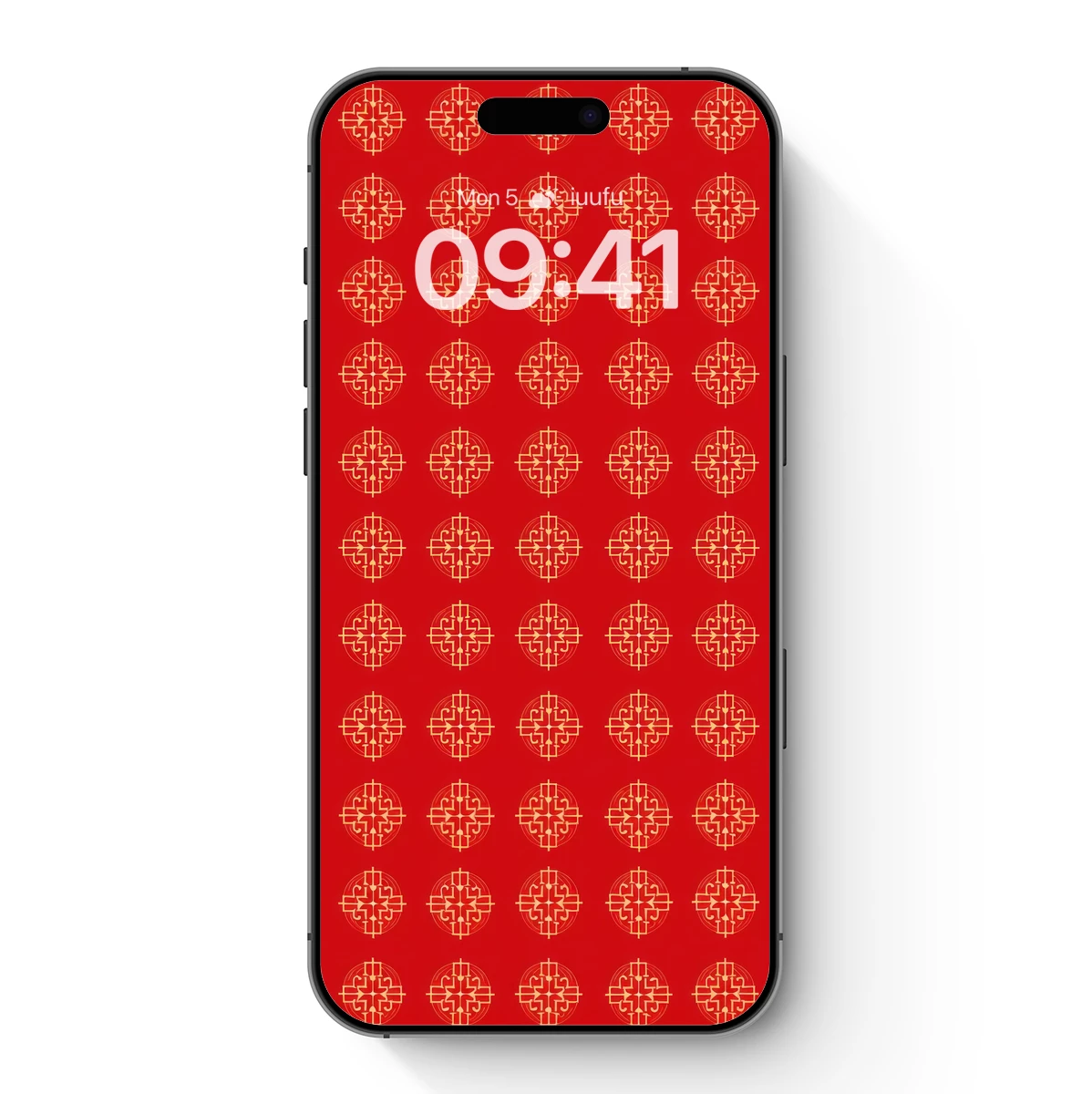 Golden Crosses on Crimson: A Harmonic Geometric Symphony - Image 7