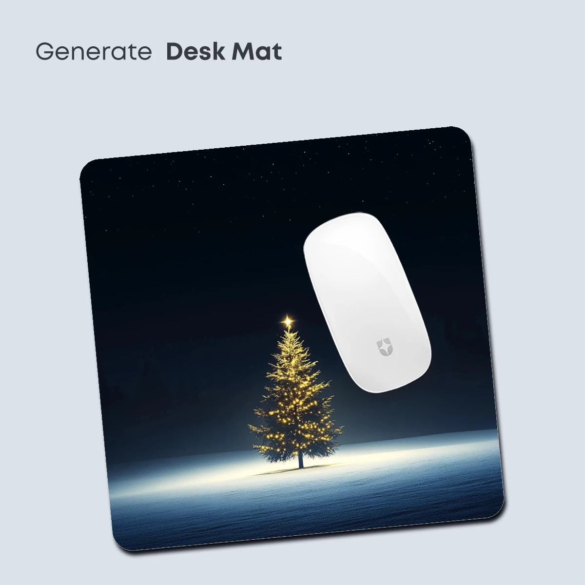 Illuminated Solitude: Glowing Christmas Tree in Snowy Night - Image 4