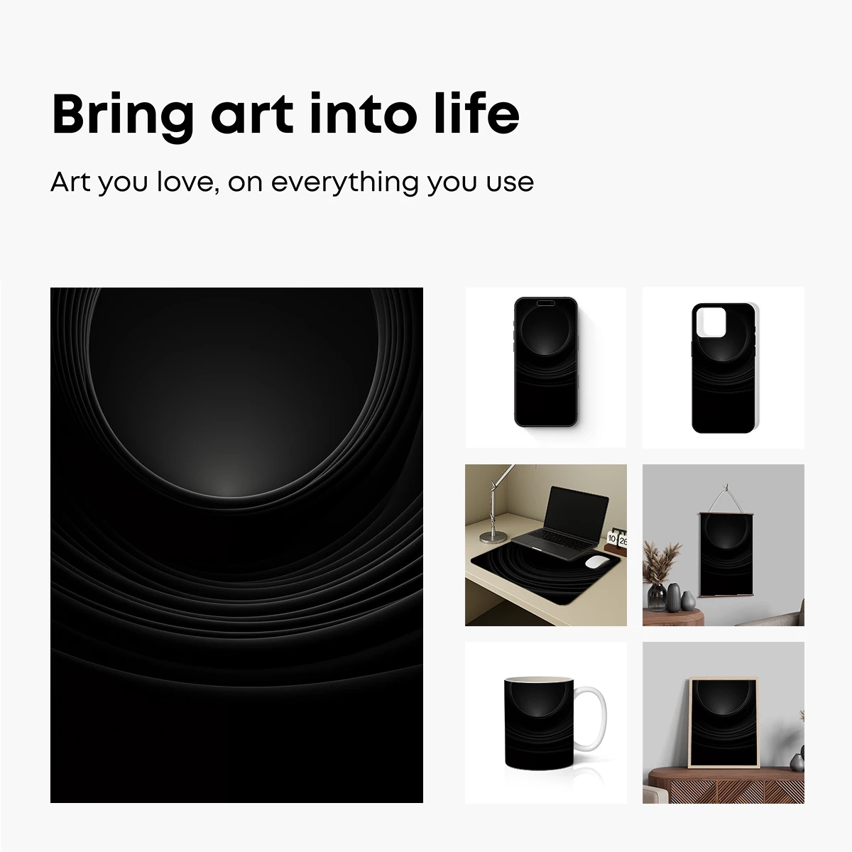 Eclipse of Shadows: Abstract Dark Circles - Image 2