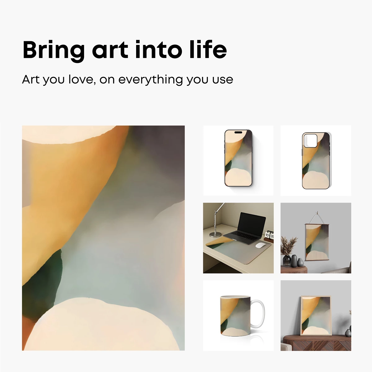 Abstract Fusion: Soft Circles in Pastel Harmony - Image 2