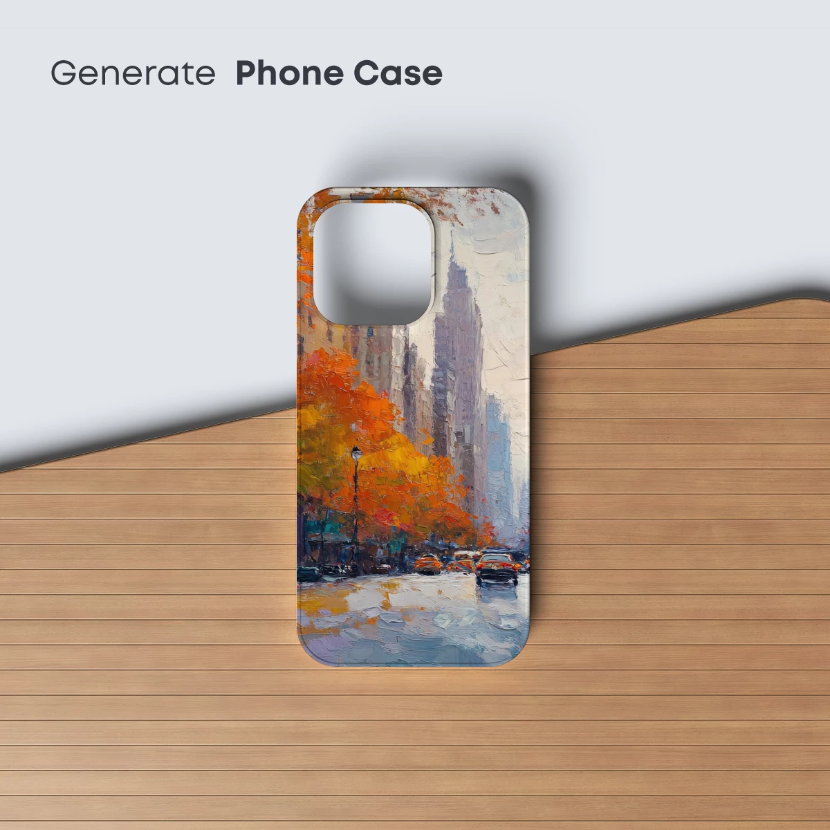 Autumnal Cityscape: Impressionist Urban Glow - Image 3