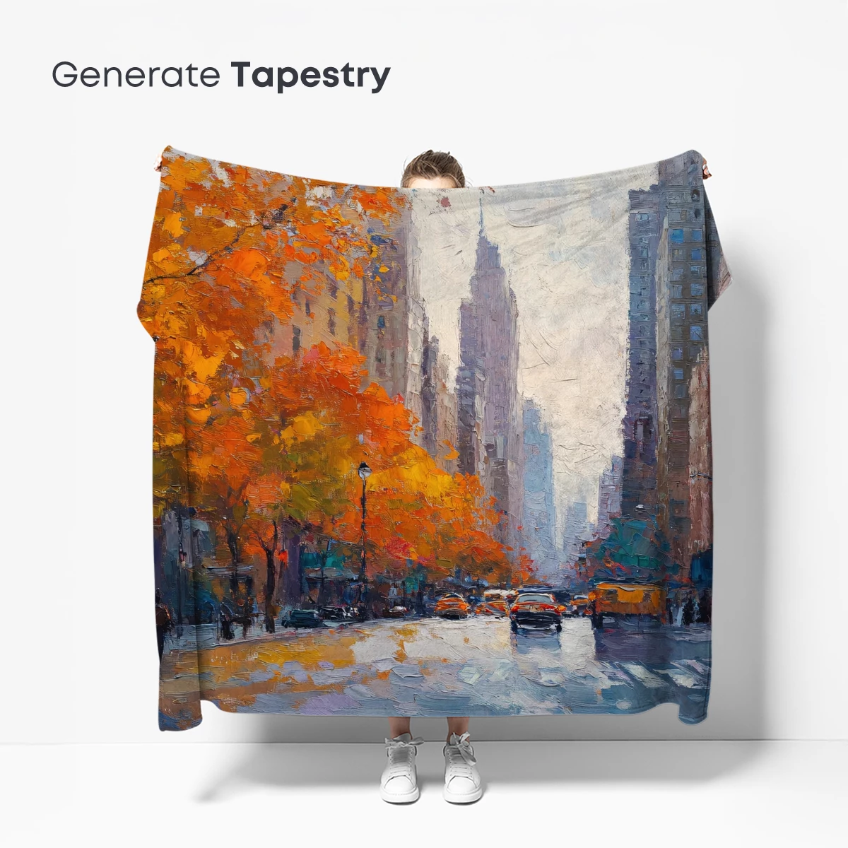 Autumnal Cityscape: Impressionist Urban Glow - Image 5