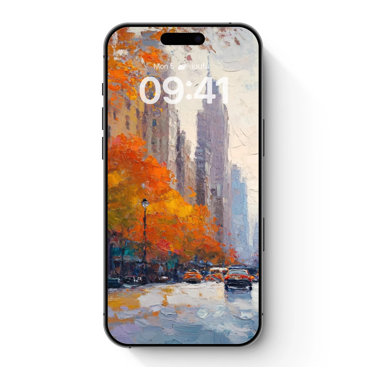 Autumnal Cityscape: Impressionist Urban Glow