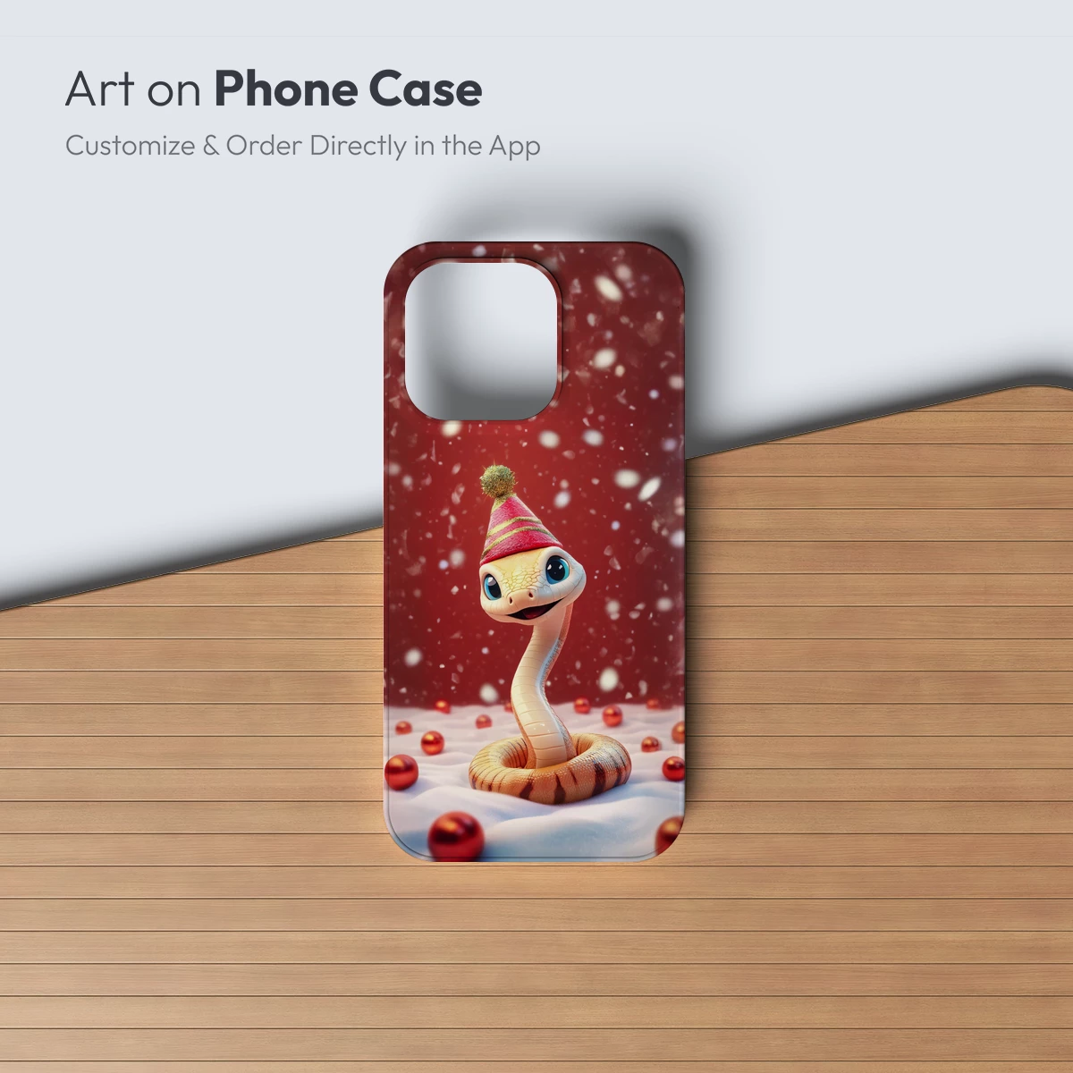 Festive Snake in Winter Wonderland - Image 3