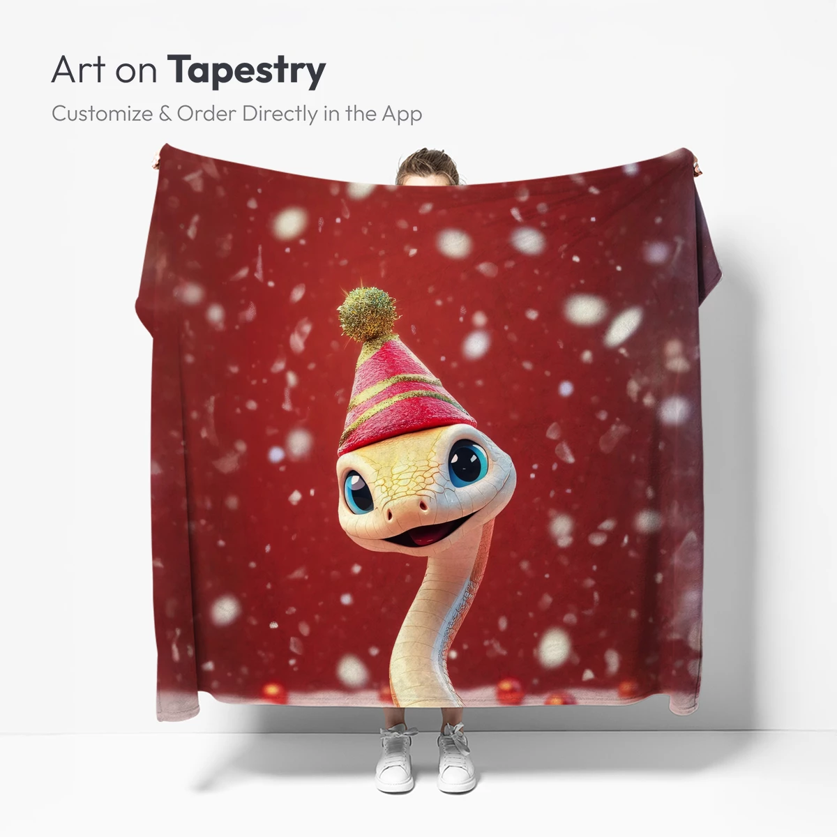 Festive Snake in Winter Wonderland - Image 5