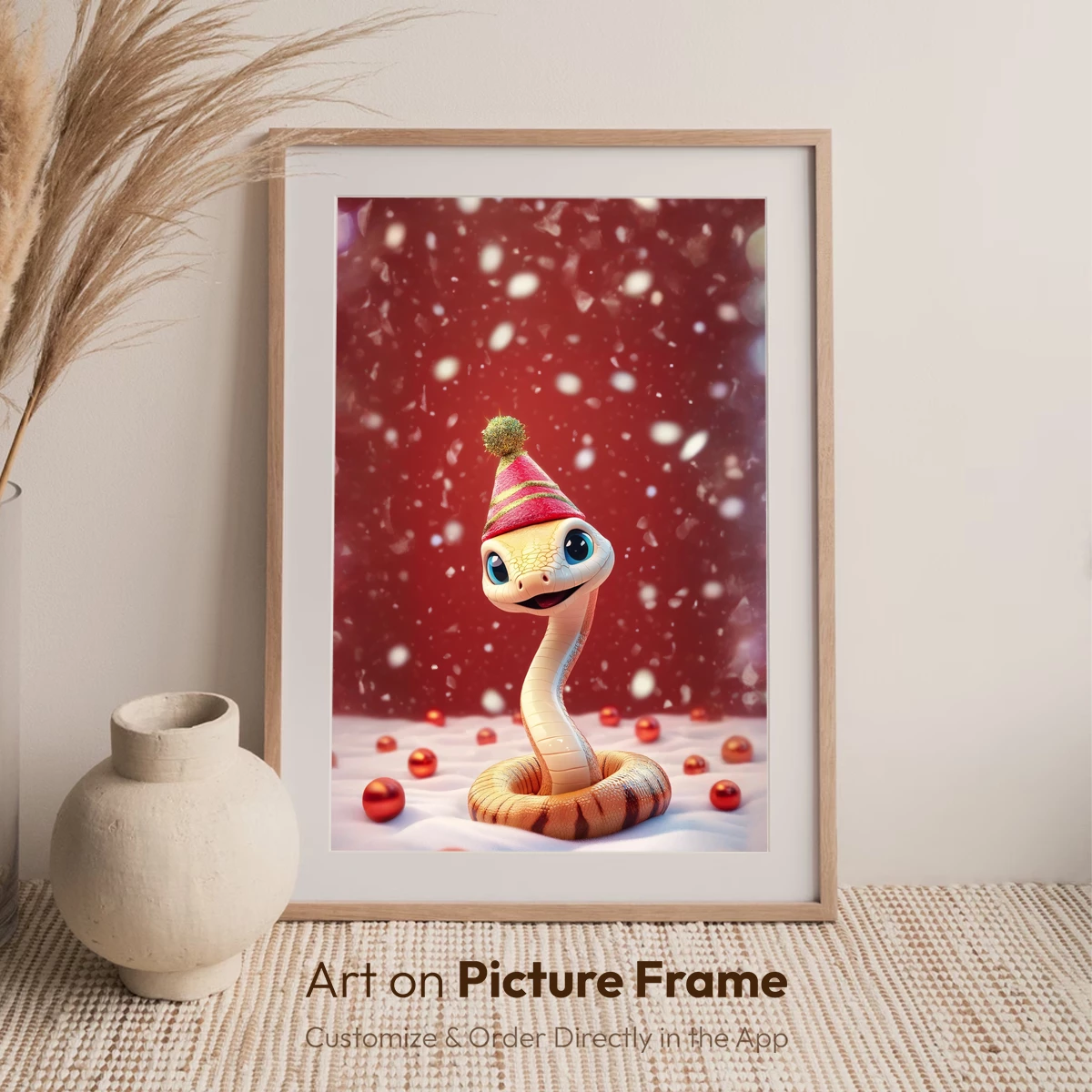 Festive Snake in Winter Wonderland - Image 7