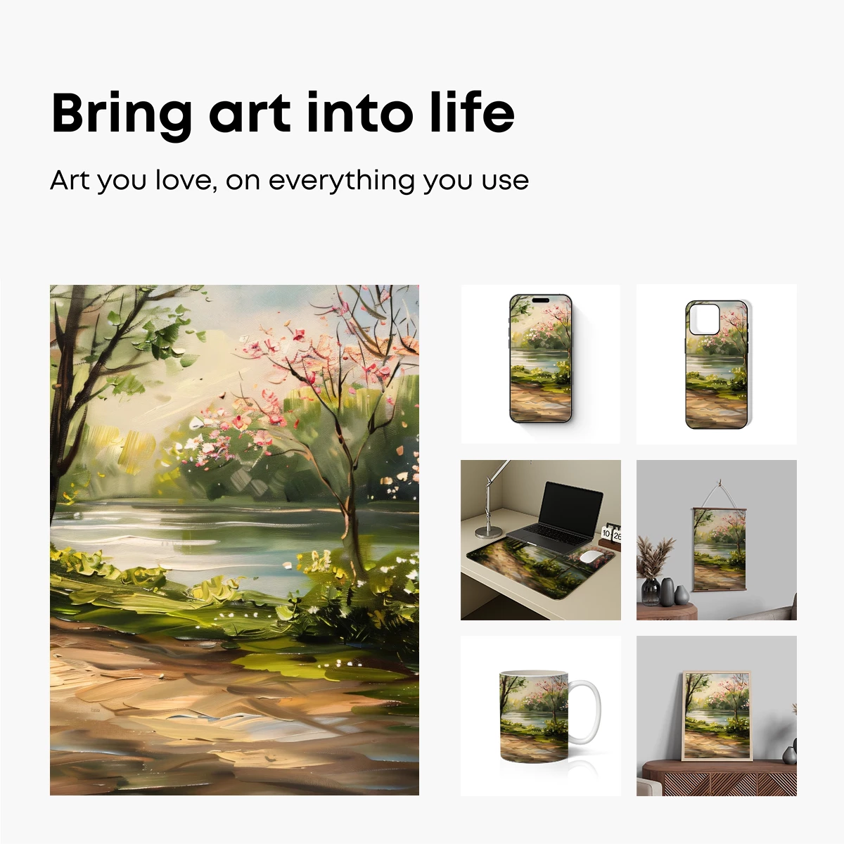 Enchanted Blossom Path: A Painterly Forest Retreat - Image 2