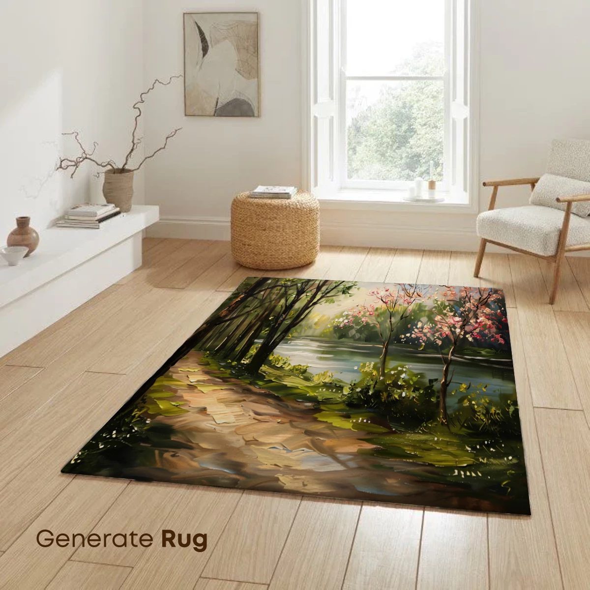 Enchanted Blossom Path: A Painterly Forest Retreat - Image 6