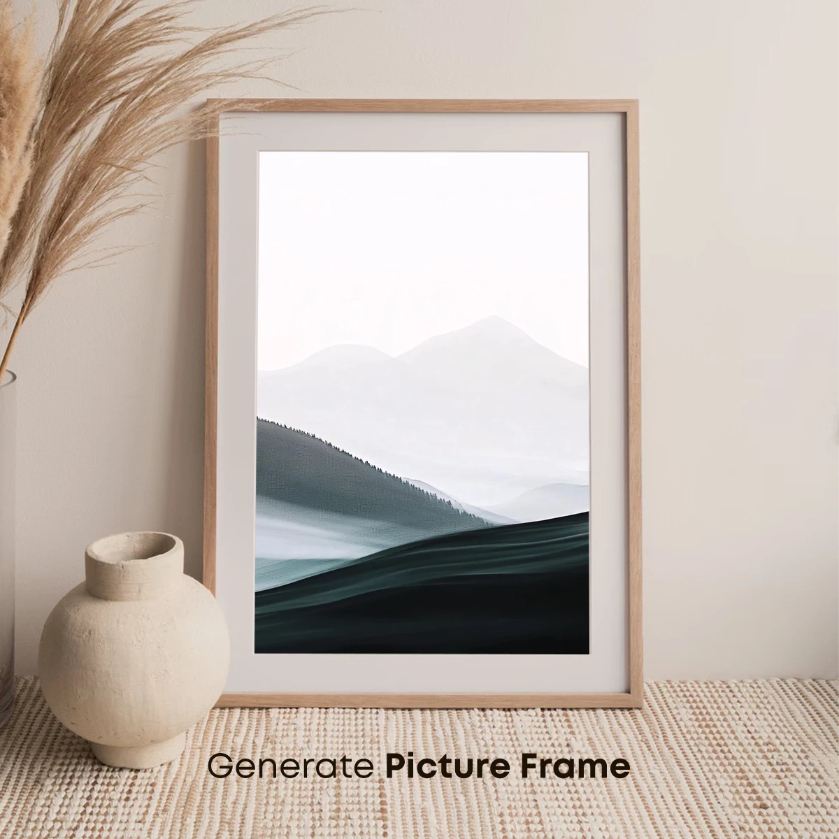 Misty Mountain Serenity: A Monochromatic Odyssey - Image 7