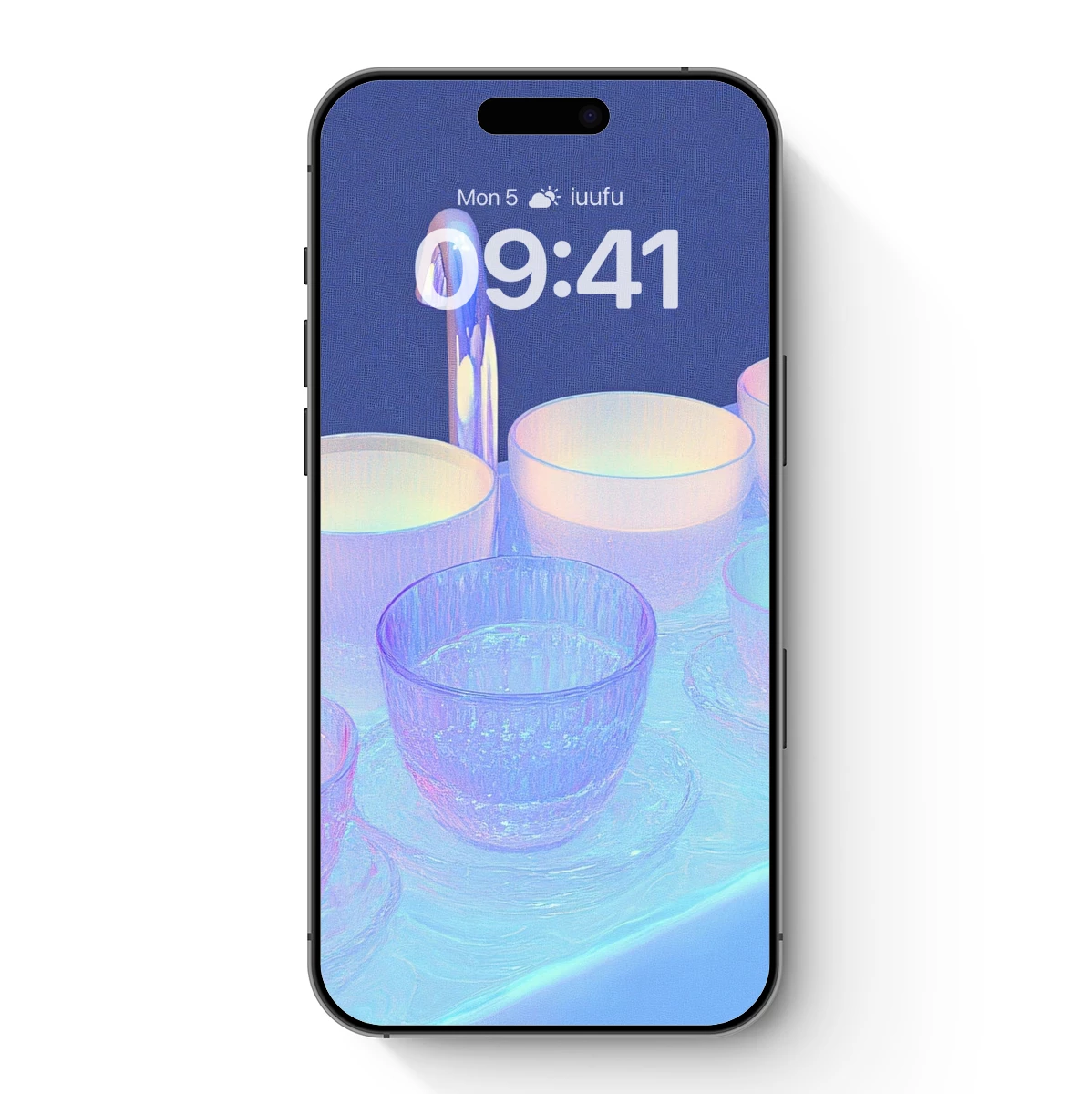 Iridescent Glass Symphony: Futuristic Tableware Ensemble