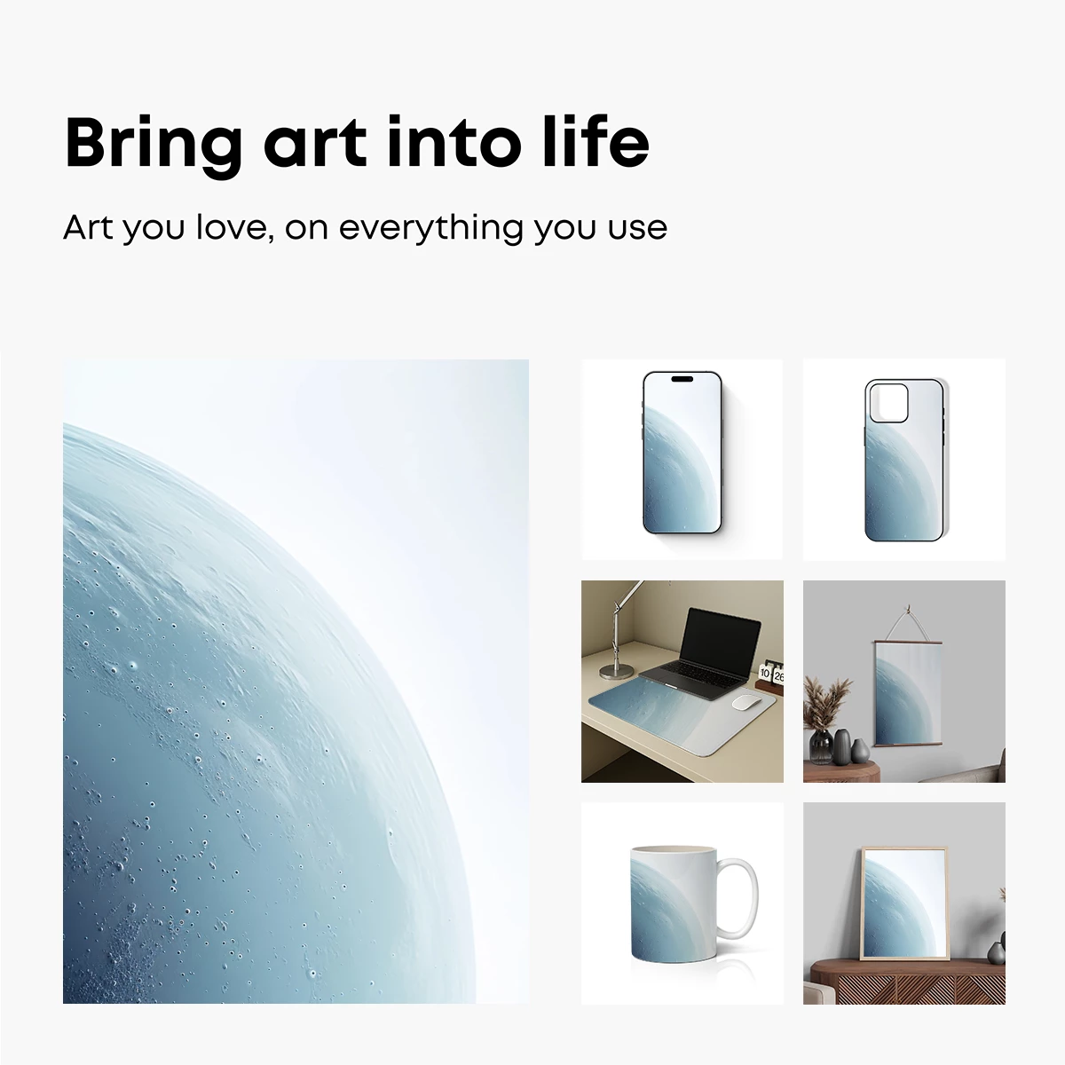 Celestial Sphere: Blue Planet’s Serene Surface Celestial Sphere: Blue Planet's Serene Surface