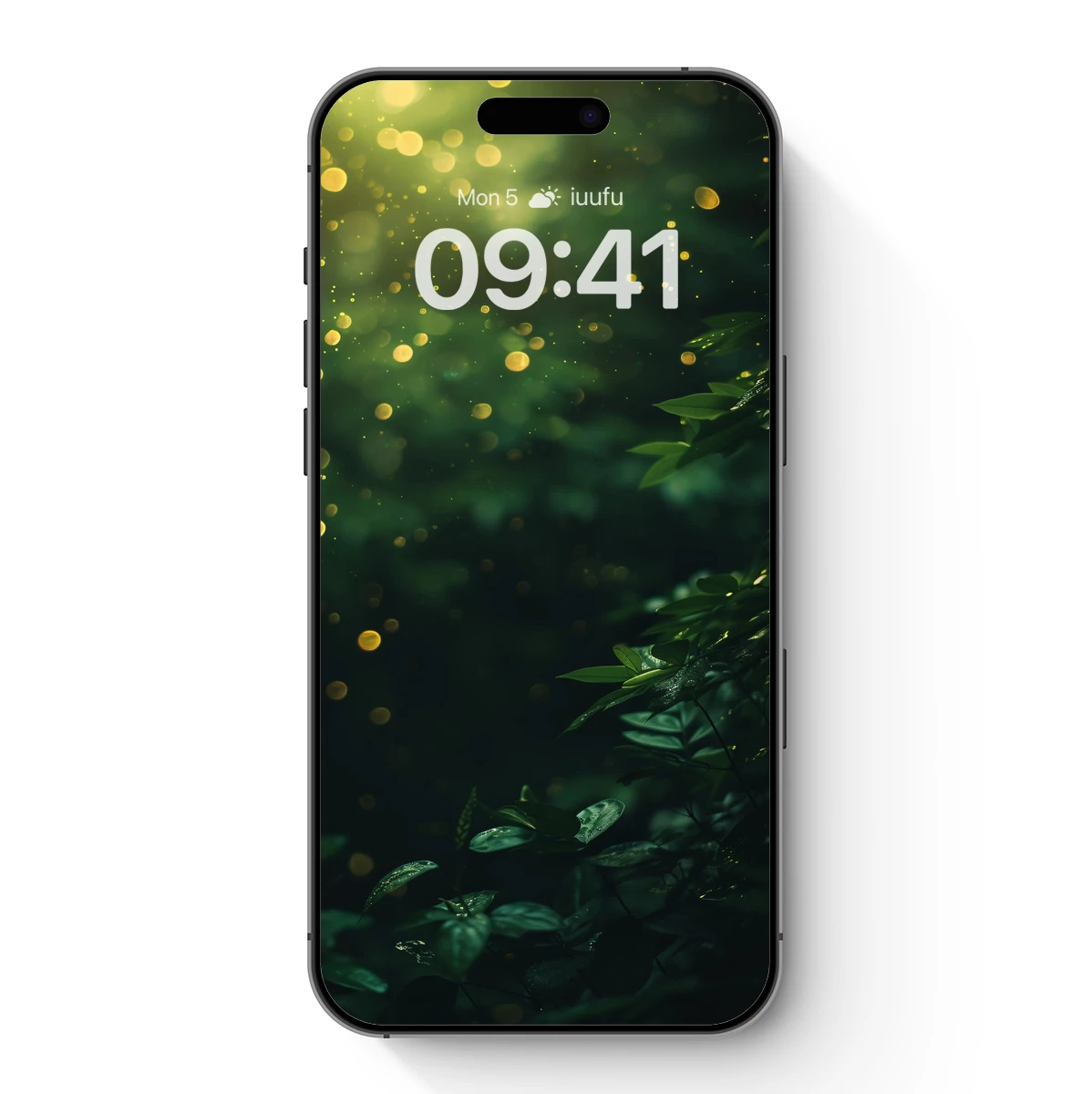 Enchanted Forest Glow: Mystical Bokeh and Verdant Leaves Enchanted Forest Glow: Mystical Bokeh and Verdant Leaves