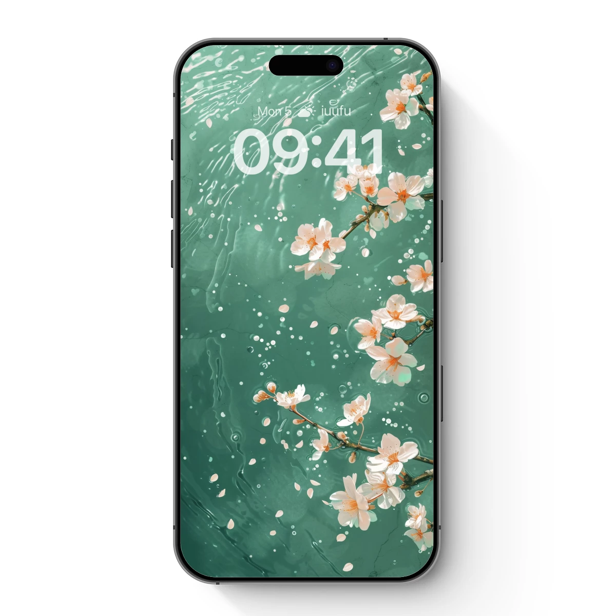 Cherry Blossoms Floating on Serene Waters Cherry Blossoms Floating on Serene Waters