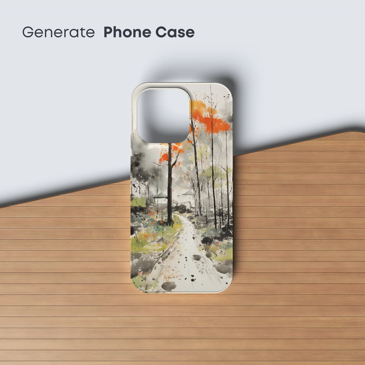 Autumnal Ink Odyssey: Abstract Forest Path - Image 3