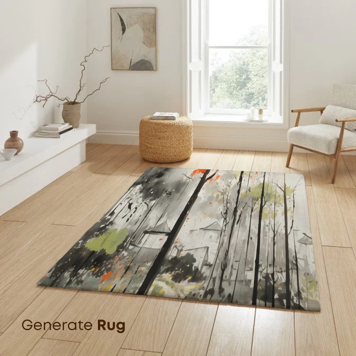 Autumnal Ink Odyssey: Abstract Forest Path - Image 6