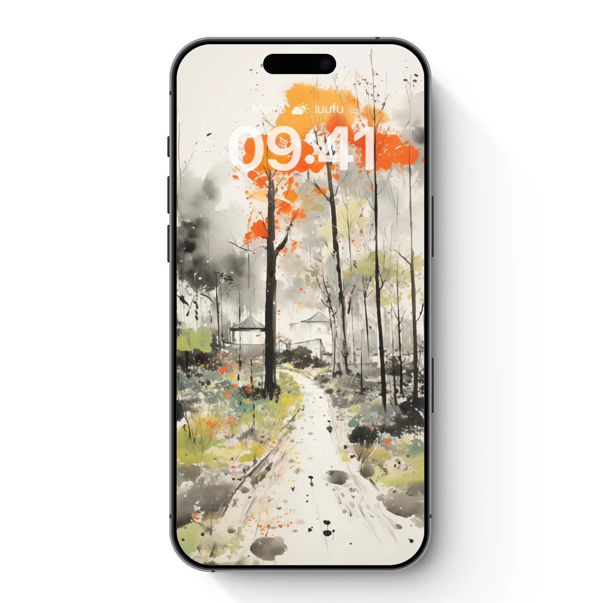 Autumnal Ink Odyssey: Abstract Forest Path