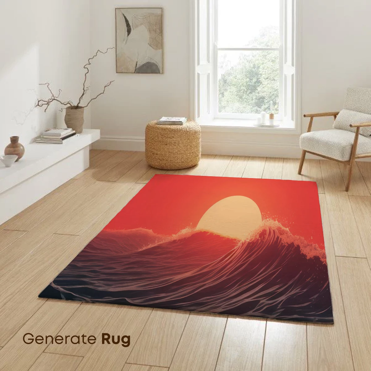 Crimson Sunset Over Ocean Waves - Image 6