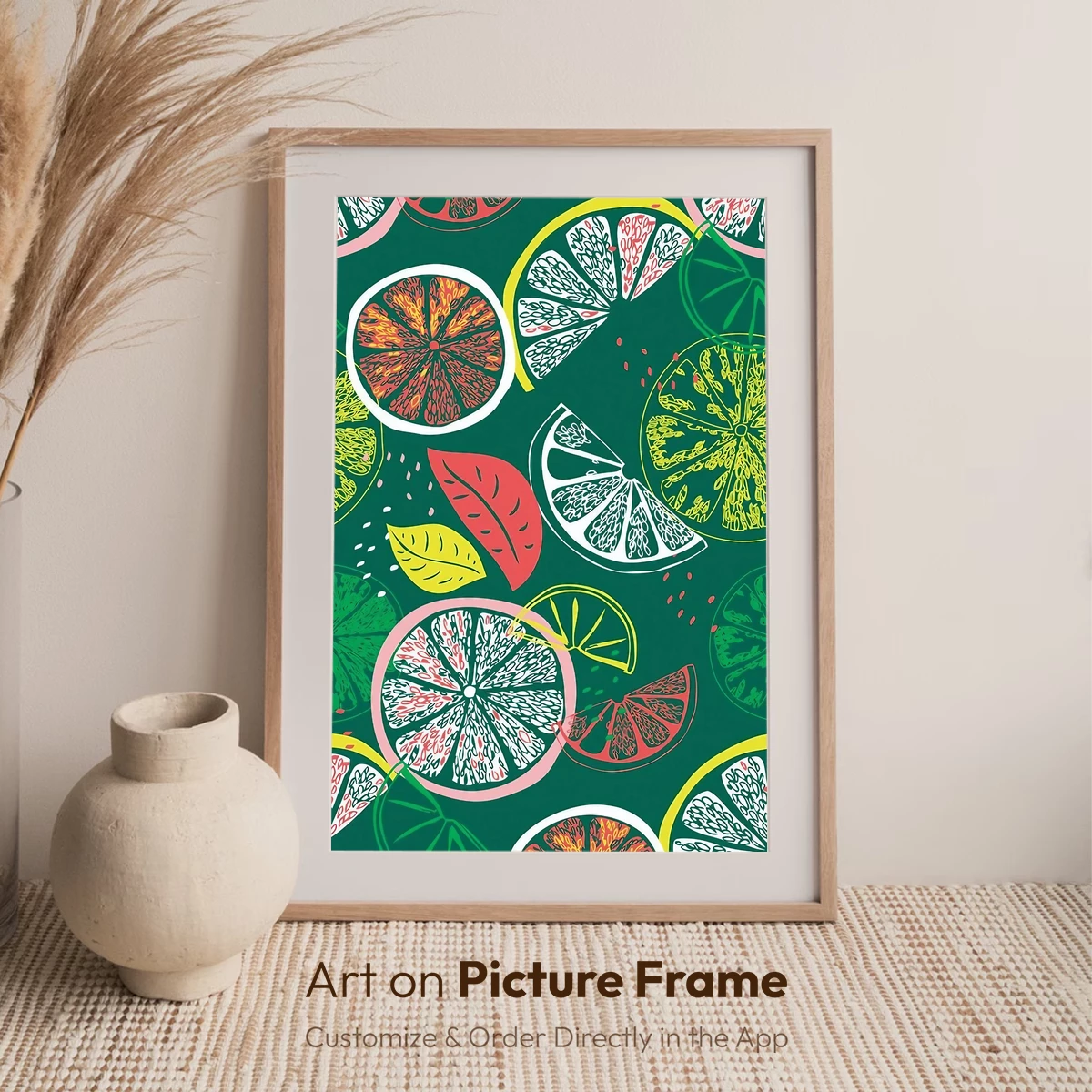 Citrus Slice Symphony: Vibrant Fruits in Abstract Harmony - Image 7