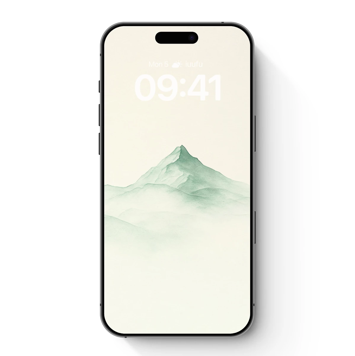 Mist Veiled Mountain: Ethereal Peaks in Soft Green