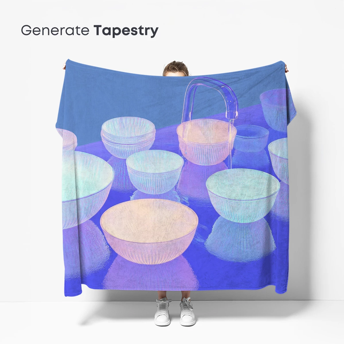 Illuminated Glass Bowls: A Symphony in Blue and Light - Image 5