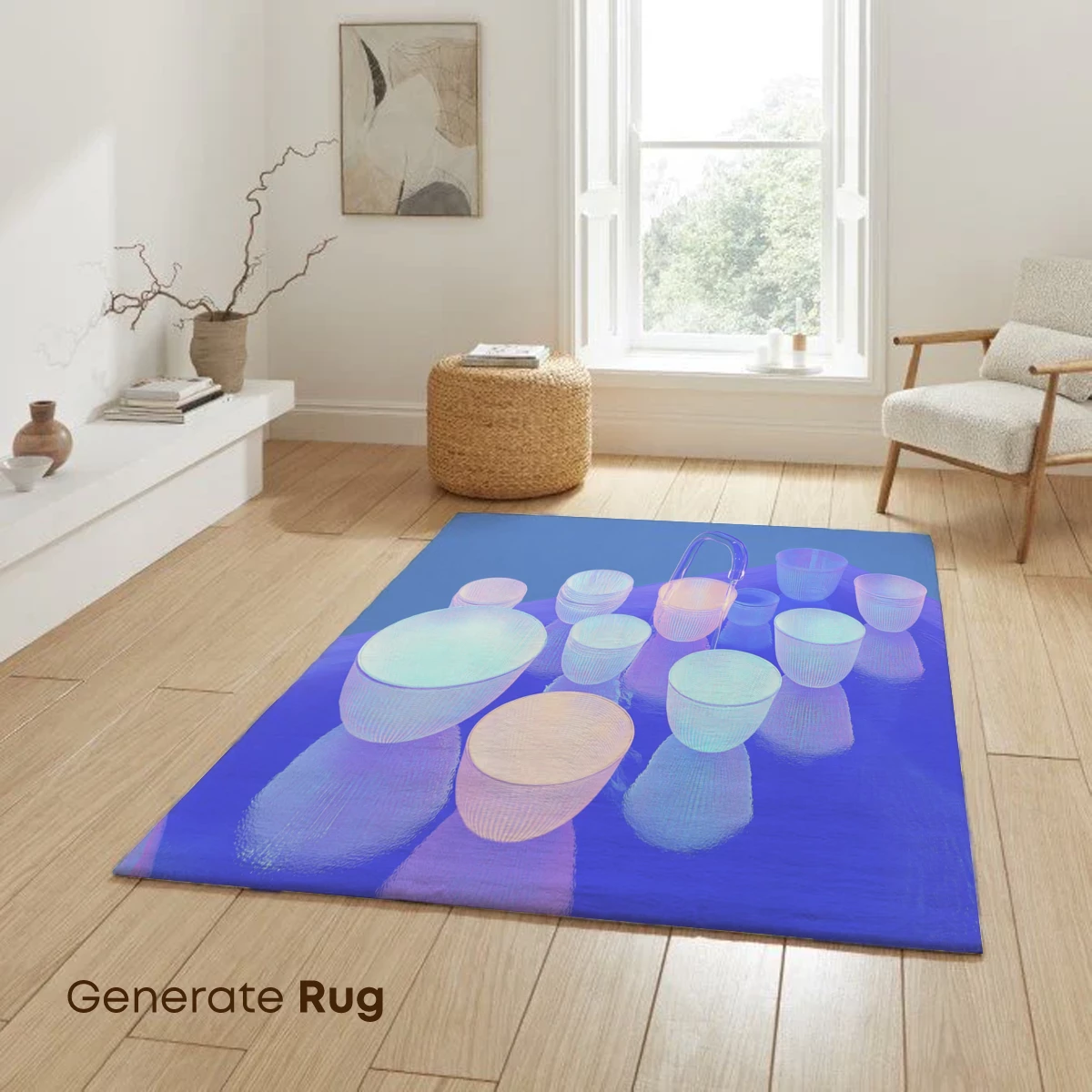 Illuminated Glass Bowls: A Symphony in Blue and Light - Image 6