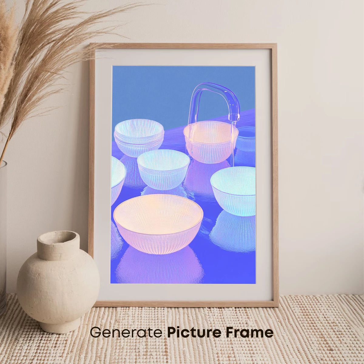 Illuminated Glass Bowls: A Symphony in Blue and Light - Image 7