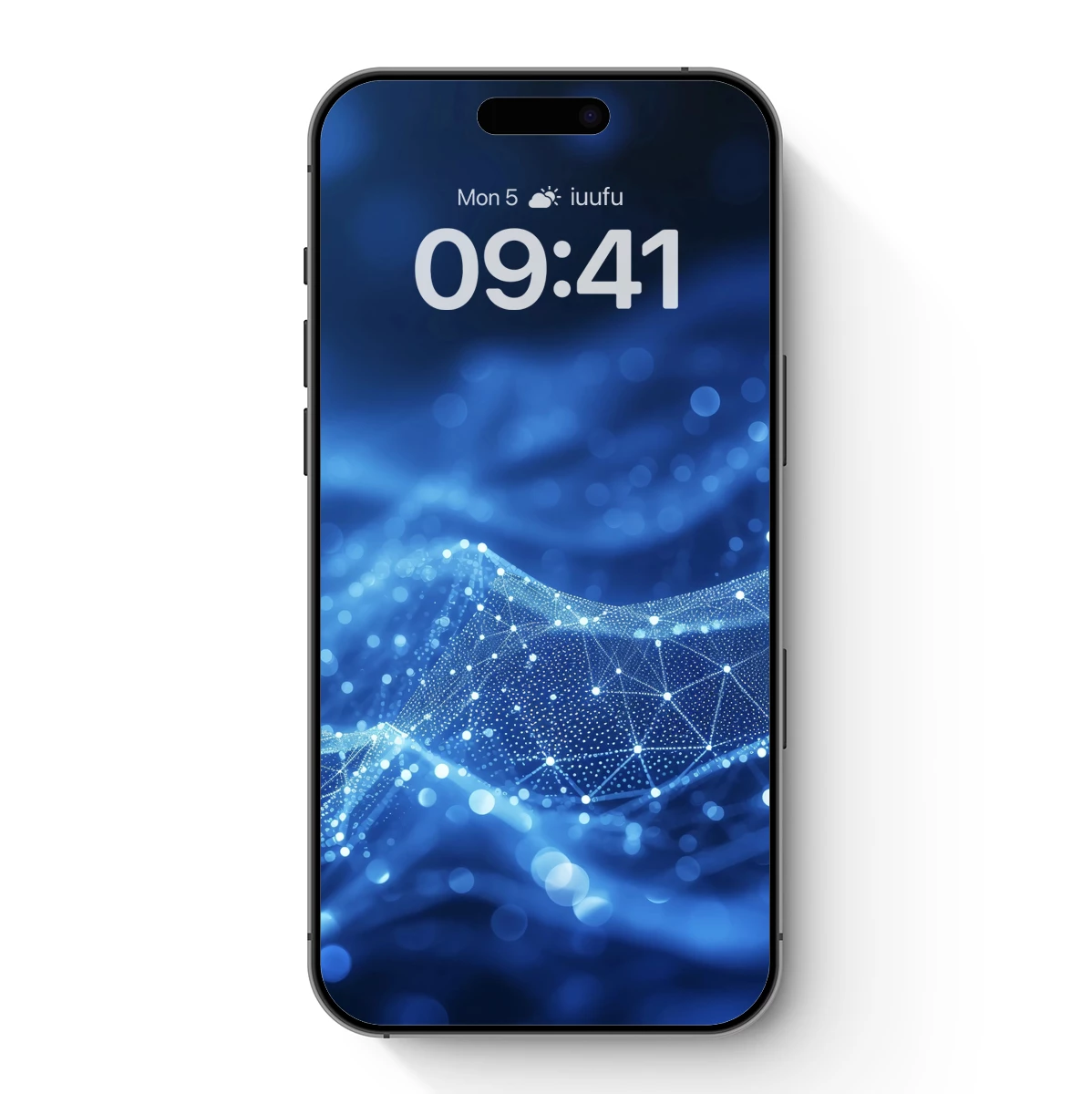 Blue Luminescent Waves: Digital Constellation Art