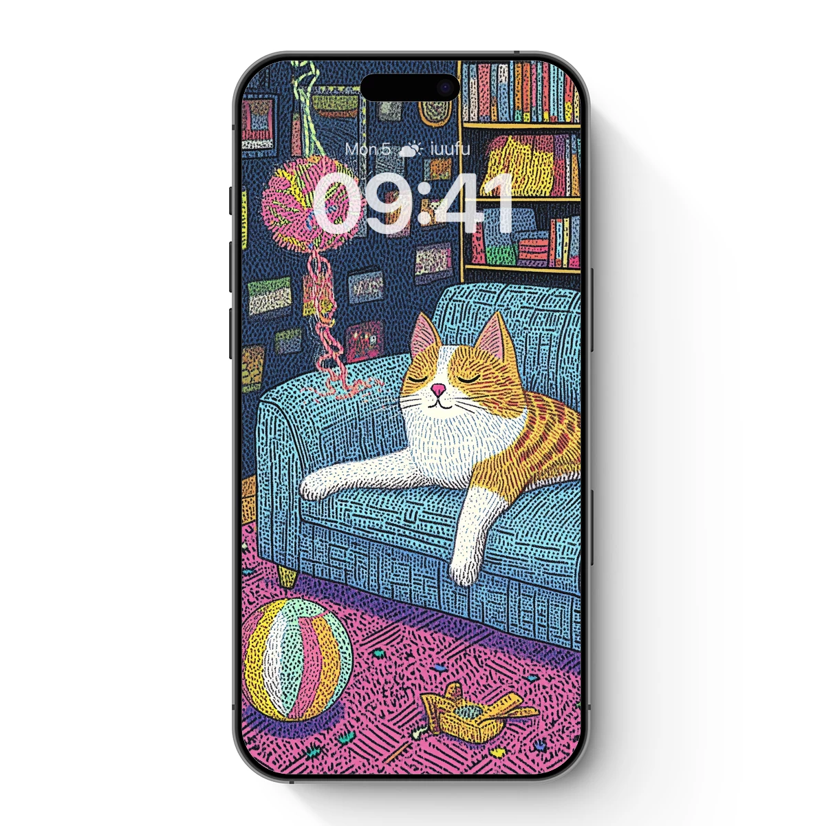 Cozy Cat in a Yarn Wonderland