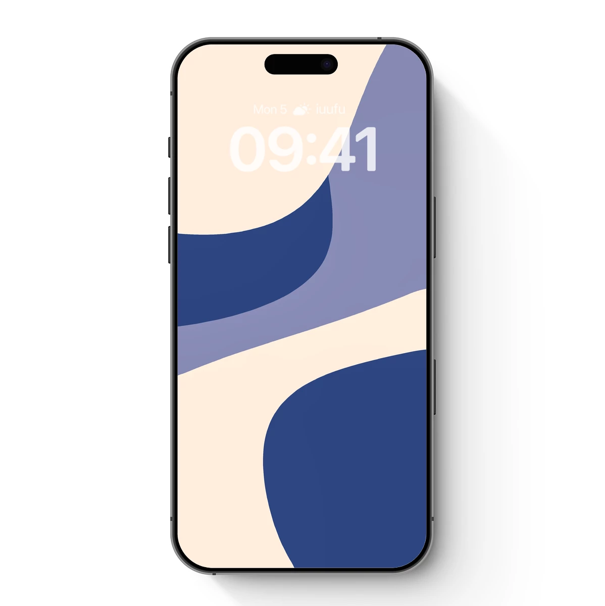 Abstract Ocean Waves in Serene Blues