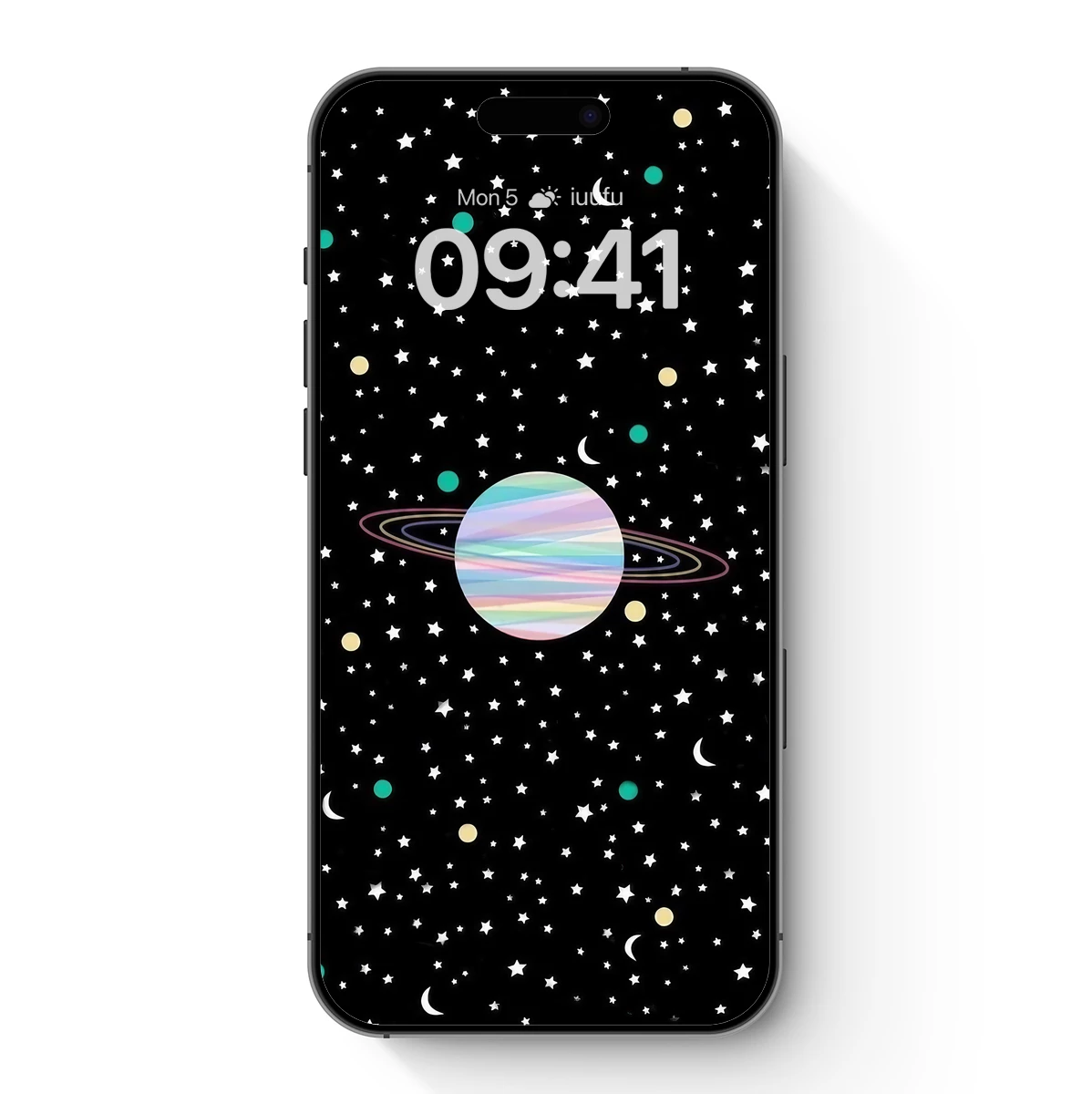 Cosmic Symphony: Pastel Planet in Starry Night