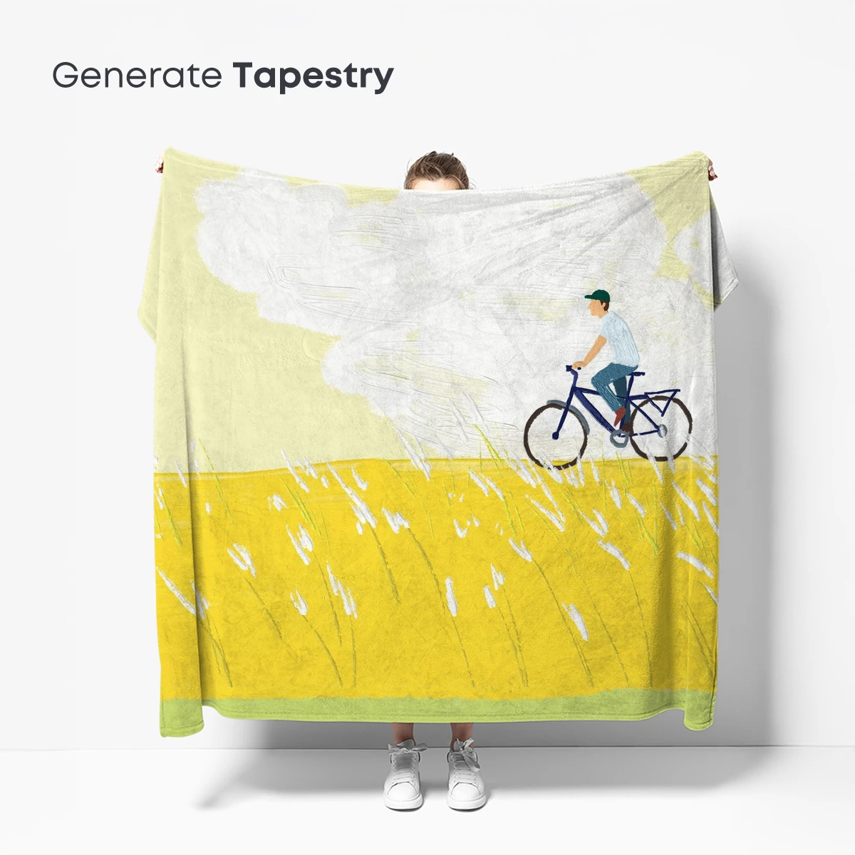 Cyclist in the Golden Fields - Image 5