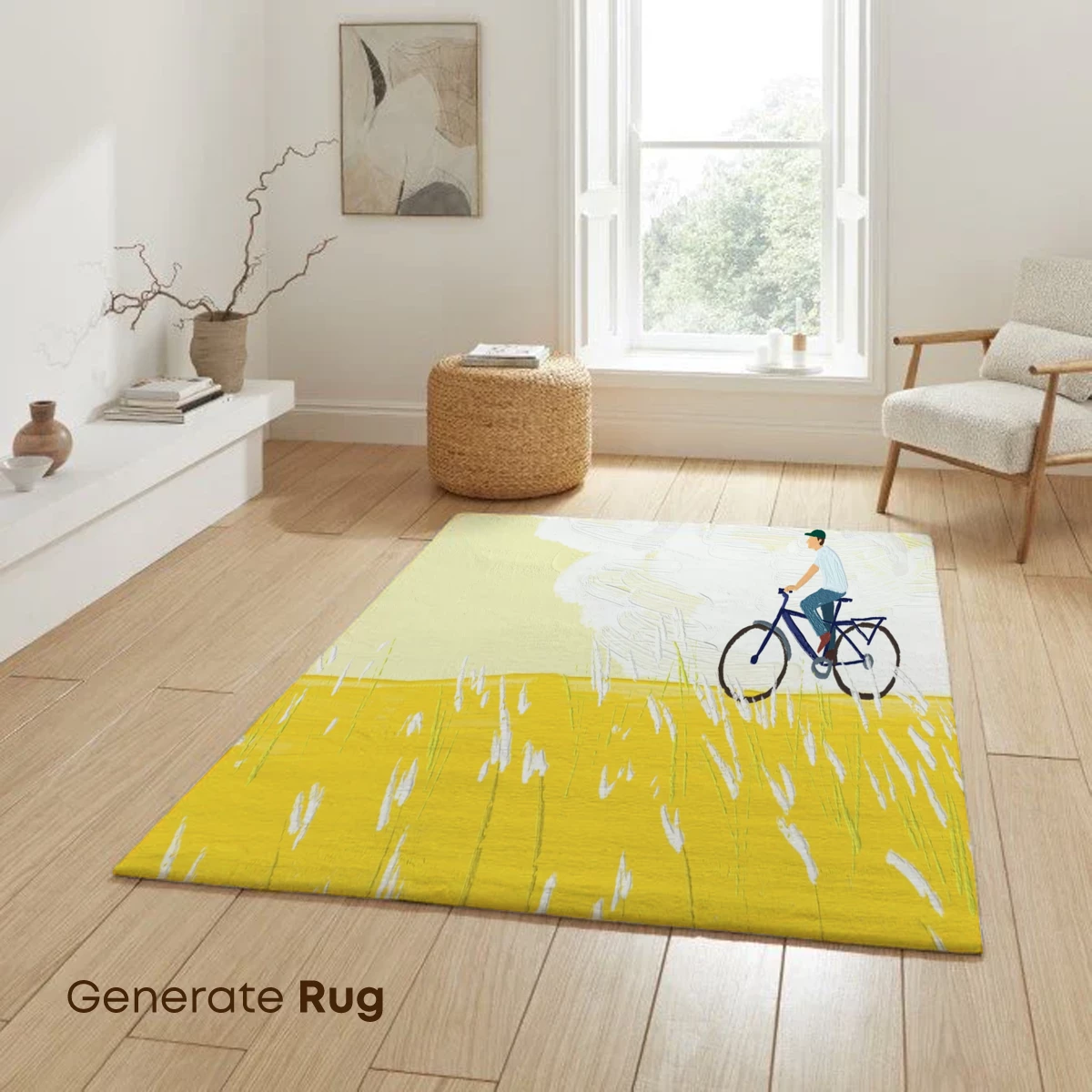 Cyclist in the Golden Fields - Image 6