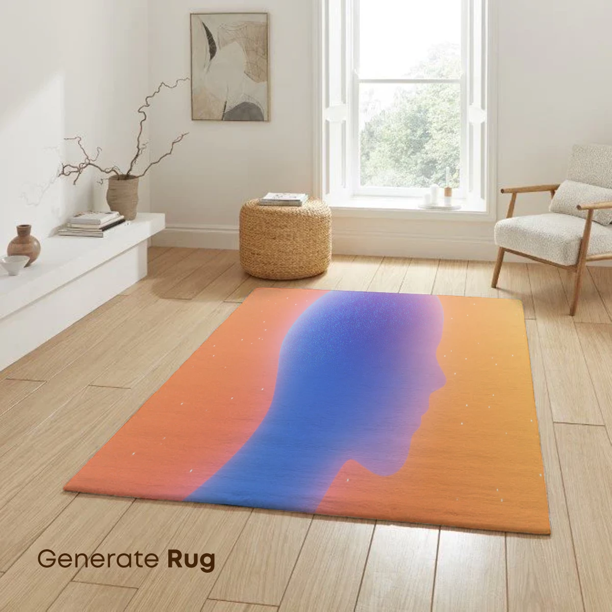 Ethereal Silhouette: Gradient Profile in Cosmic Glow - Image 6