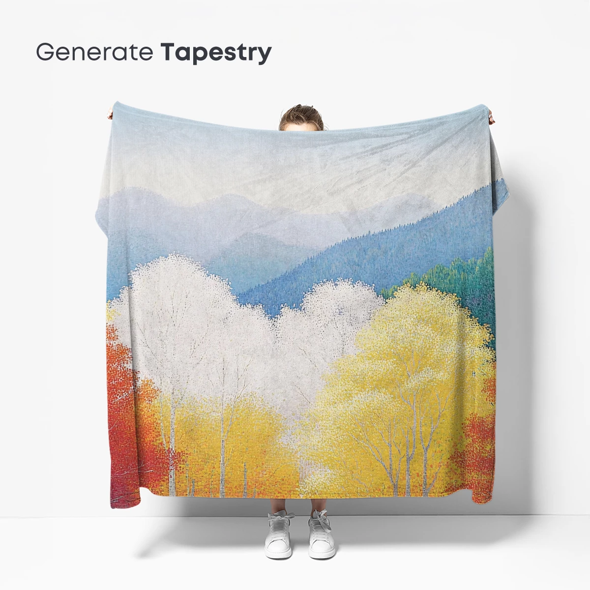 Autumnal Symphony in Dots: A Pointillist Forest - Image 5